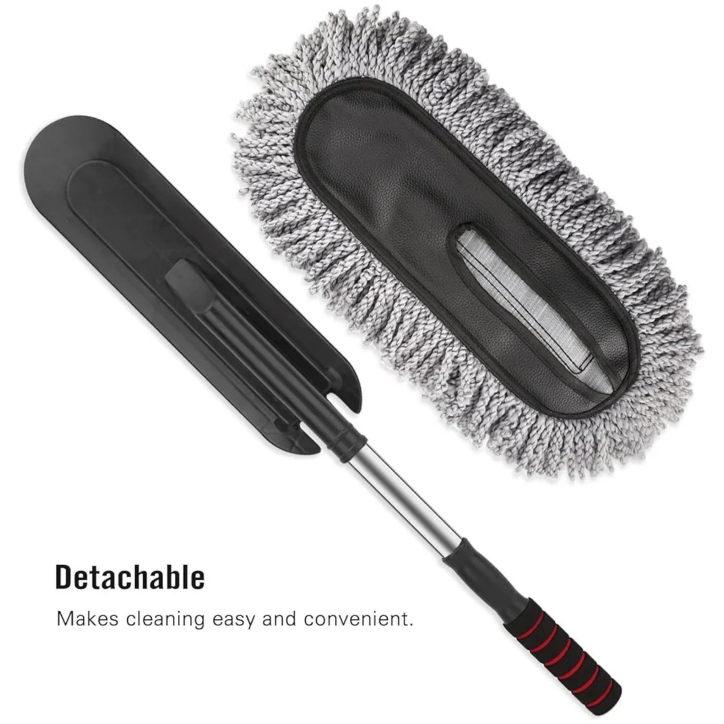 AutoGlow Premium Microfiber Car Duster & Telescoping Cleaning Mop